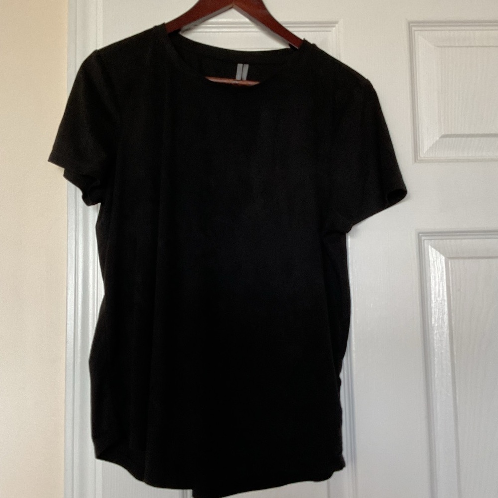 ANTHROPOLOGIE | Suede T Shirt Sz M